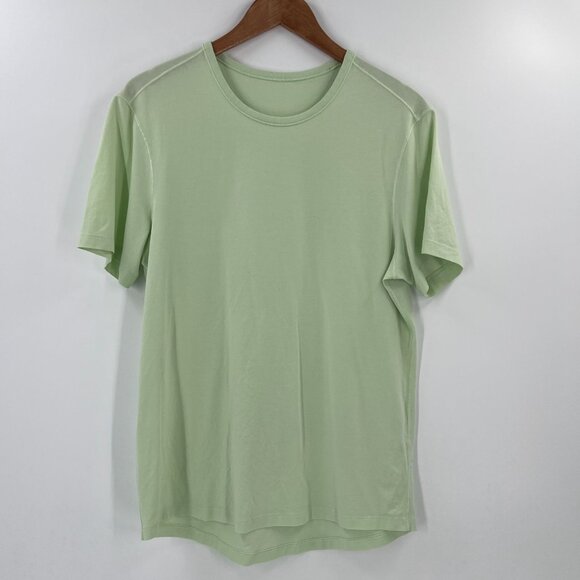 Lululemon Women L Light Green T-Shirt Short Sleeve Soft Knit - Picture 7 of 7